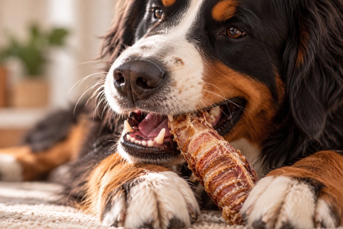 Variedad de masticables naturales deshidratados para perros
